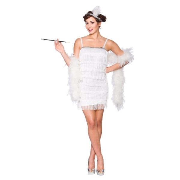 white flapper costume