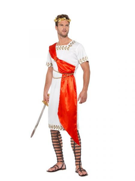 Men's Roman Senator Fancy Dress Toga Costume - 47256