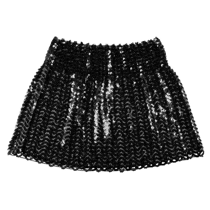 Ladies | Black | 1970's | Disco | Sequin | Mini Skirt