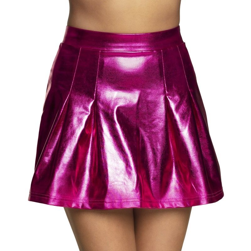 Ladies | Pink | Shiny | Rock | Fancy Dress | Mini Skirt