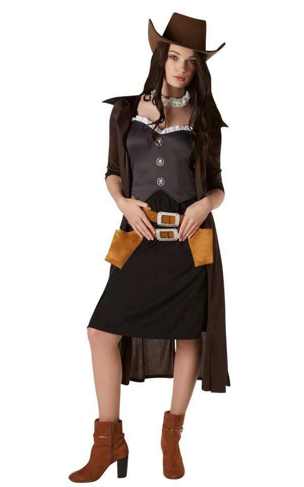 Female Gunslinger Costume | Western Fancy Dress | Hollywood UK