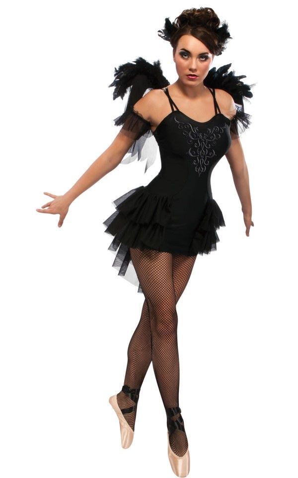 Black Swan Ladies Scary Fancy Dress Costume-880753