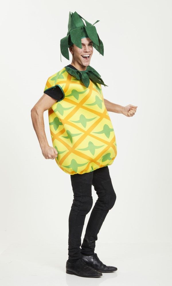 Pineapple Yellow Fancy Dress Food Fruit Funny Costume-AF104