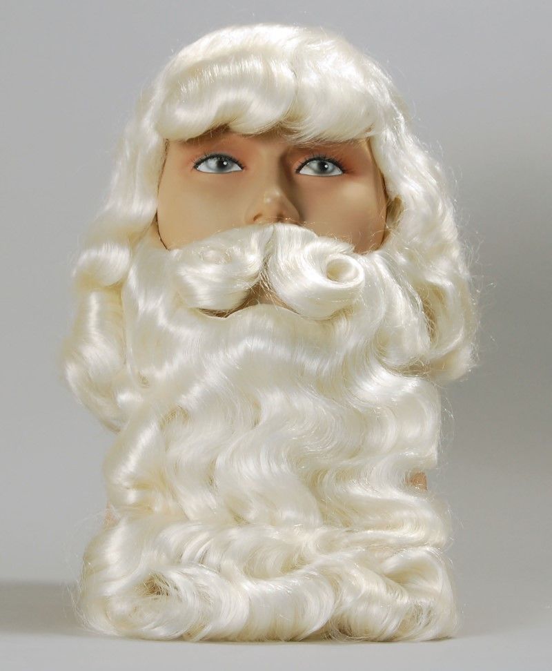 Delux Father Santa Beard Christmas Fancy Dress Xmas Costume Facial Hair Prop UK 