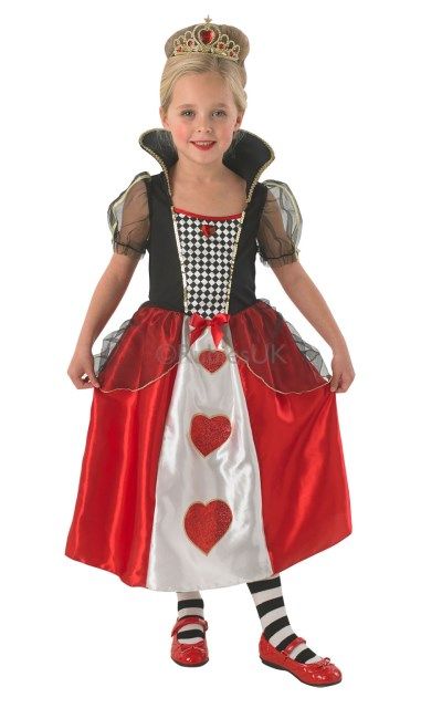 Girls Queen Of Hearts Alice in Wonderland Costume-880341