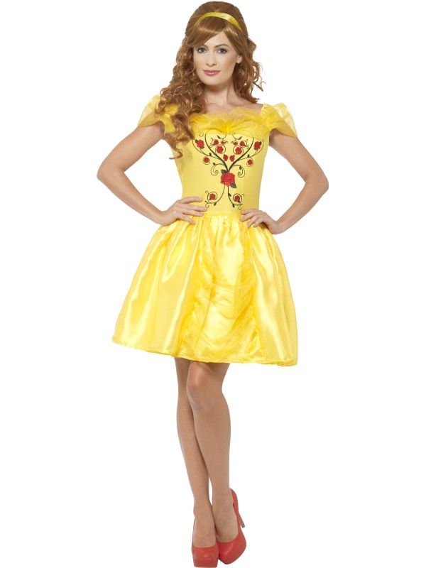 Ladies Yellow Enchanting Beauty Fancy Dress Costume-44386