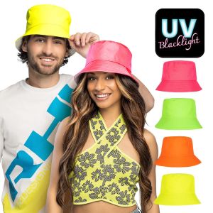 Neon Rave 1990's Bucket Hat