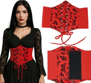 Red Butterfly Corset Belt