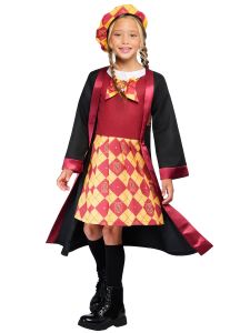 Girls Deluxe Gryffindor Harry Potter Robe Dress Costume with Hat