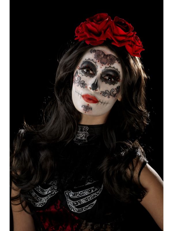 Ladies Day of the Dead Glamour Make Up Horror Kit-44962