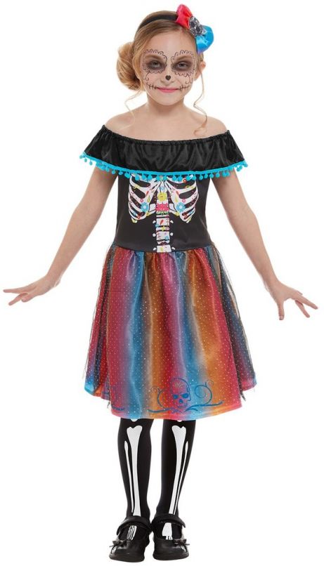 Neon Day of The Dead Girl Costume | Halloween | Hollywood UK