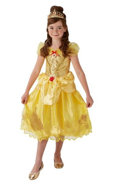 Kids Golden Belle Storyteller Fancy Dress Costume-620489