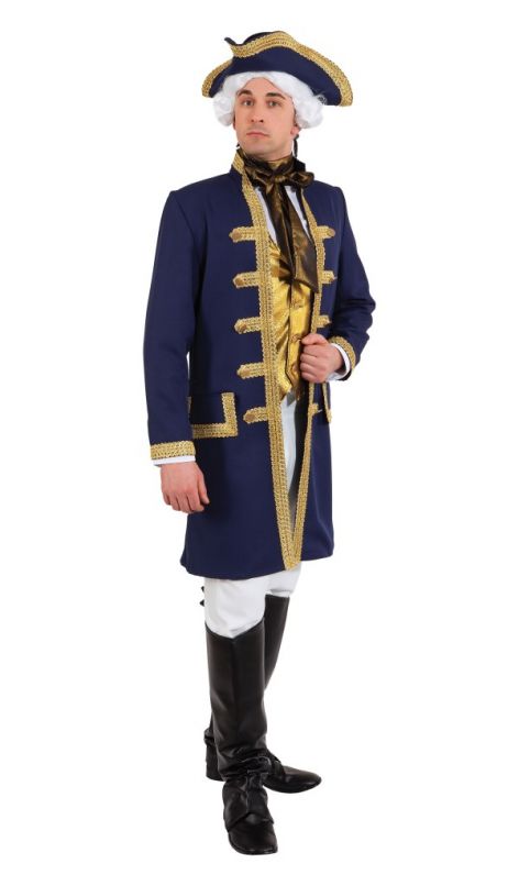 Admiral Costume Mens Fancy Dress Historical Costume-AF055