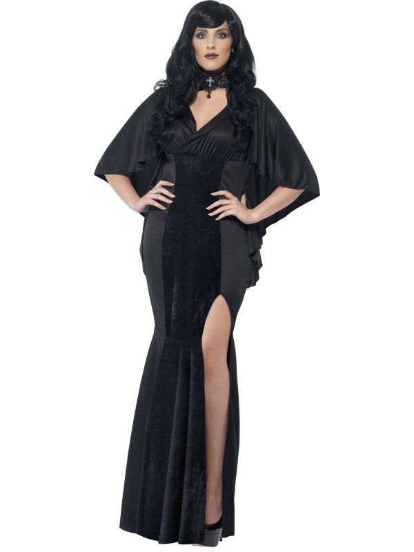 Ladies Sexy Black Curves Vampire Halloween Costume-44338