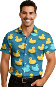 Forward the Clocks Fire Up the Fun rubber duck shirt